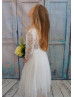 Long Sleeves Ivory Flower Girl Dress